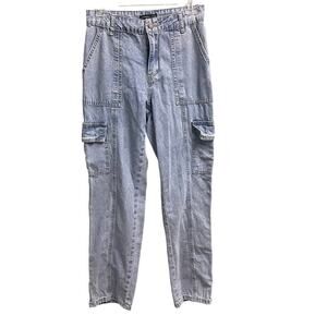 Sincerely Jules Cargo Jeans Size 3 Sz 25 Light Wash Denim